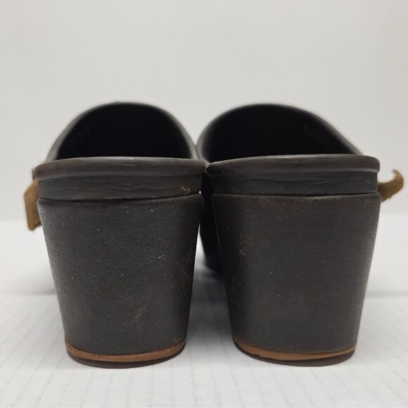 Crocs Sarah Dual Comfort Chunky Heel Rubber Clogs women's size 7 - Picture 5 of 8